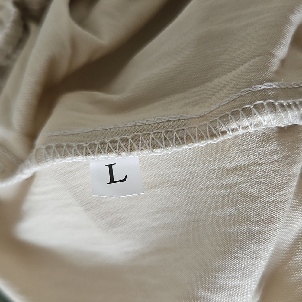 Beige Drawstring Cargo Pants - Picture 3 of 4